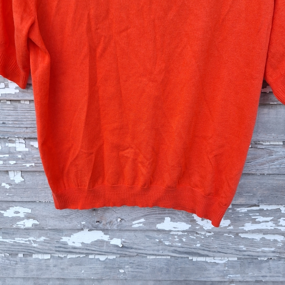 J. Crew Bold Orange Knit Top - Picture 3 of 7